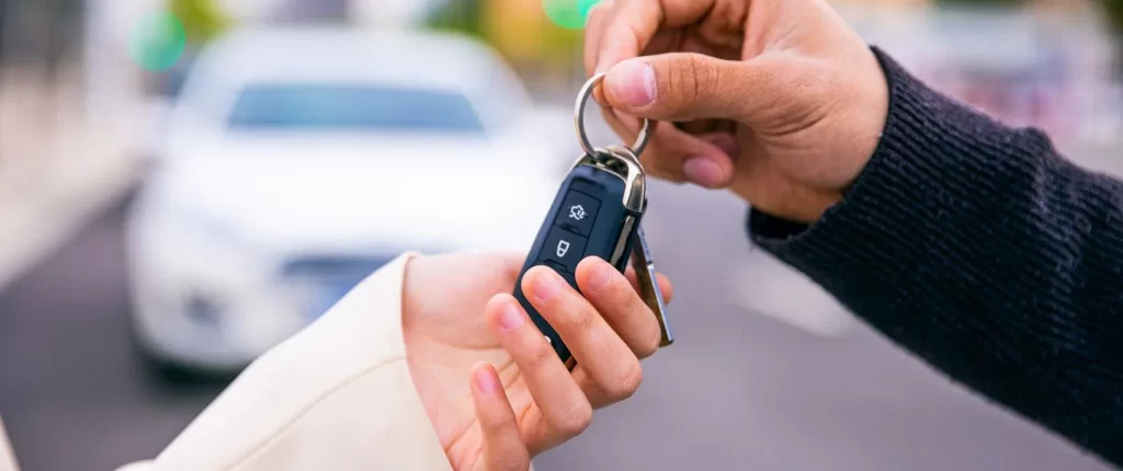 hand over car key